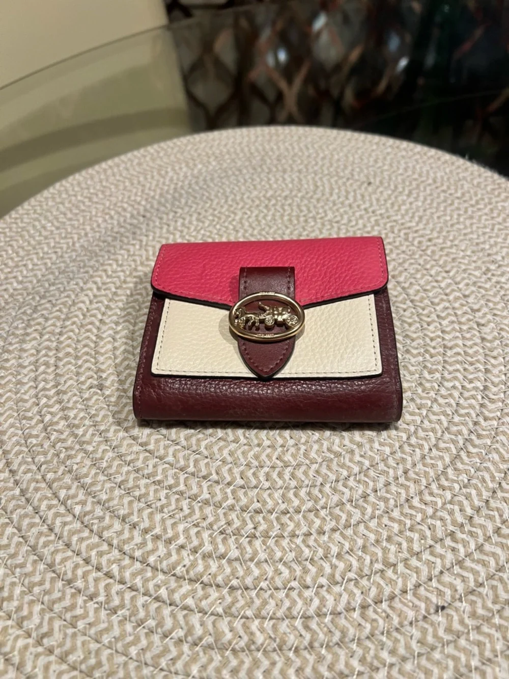 Coach Georgie Small Wallet In Colorblock - Picture 3 of 11